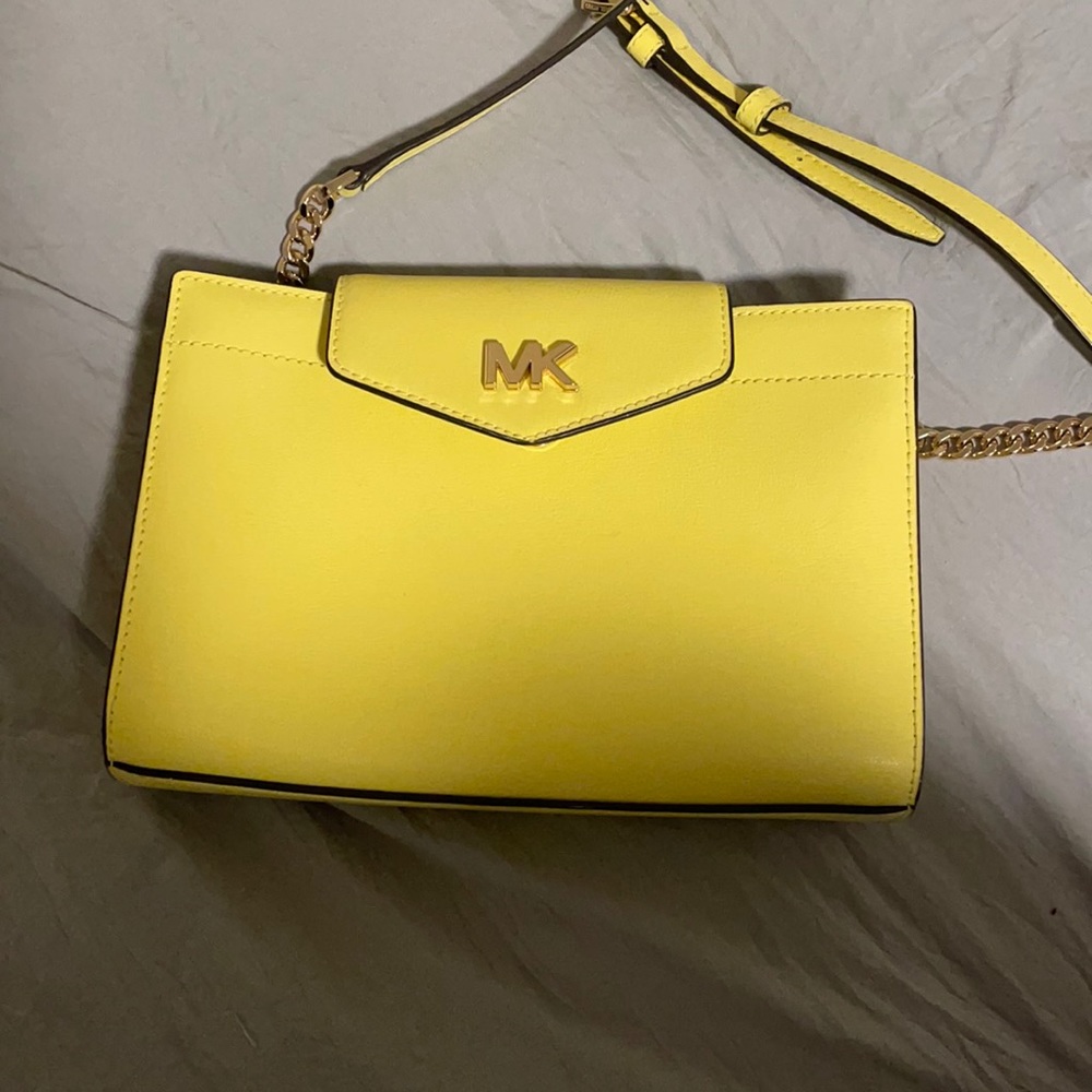 Yellow Michael Kors crossbody